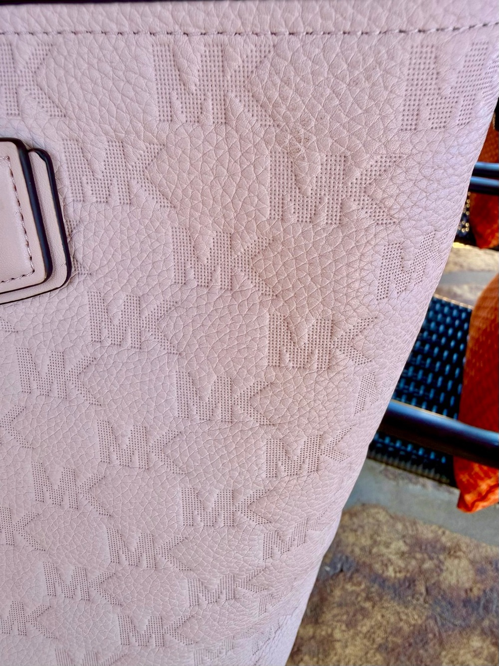 Michael Kors Light Pink Quilted Tote with Gold-Tone Accents - Picture 7 of 12